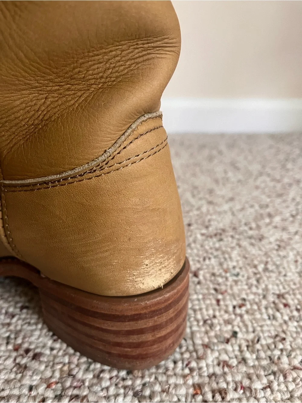 Frye Tan Leather Mid-Calf Boots - Picture 9 of 13
